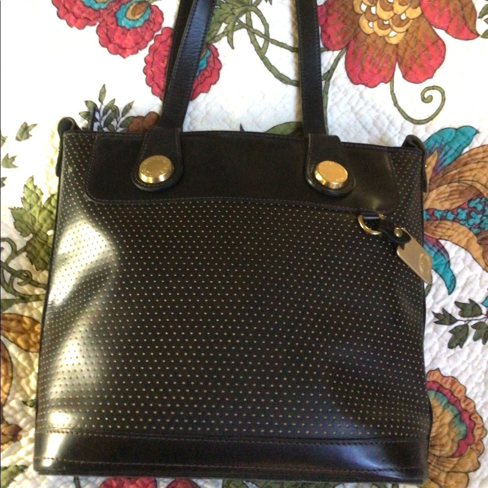 EUC black leather Dooney Bourke Bucket